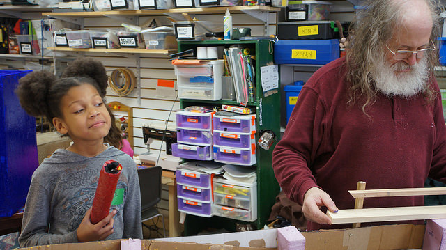 Building Flashbulb at Parts & Crafts April Camp, 2016